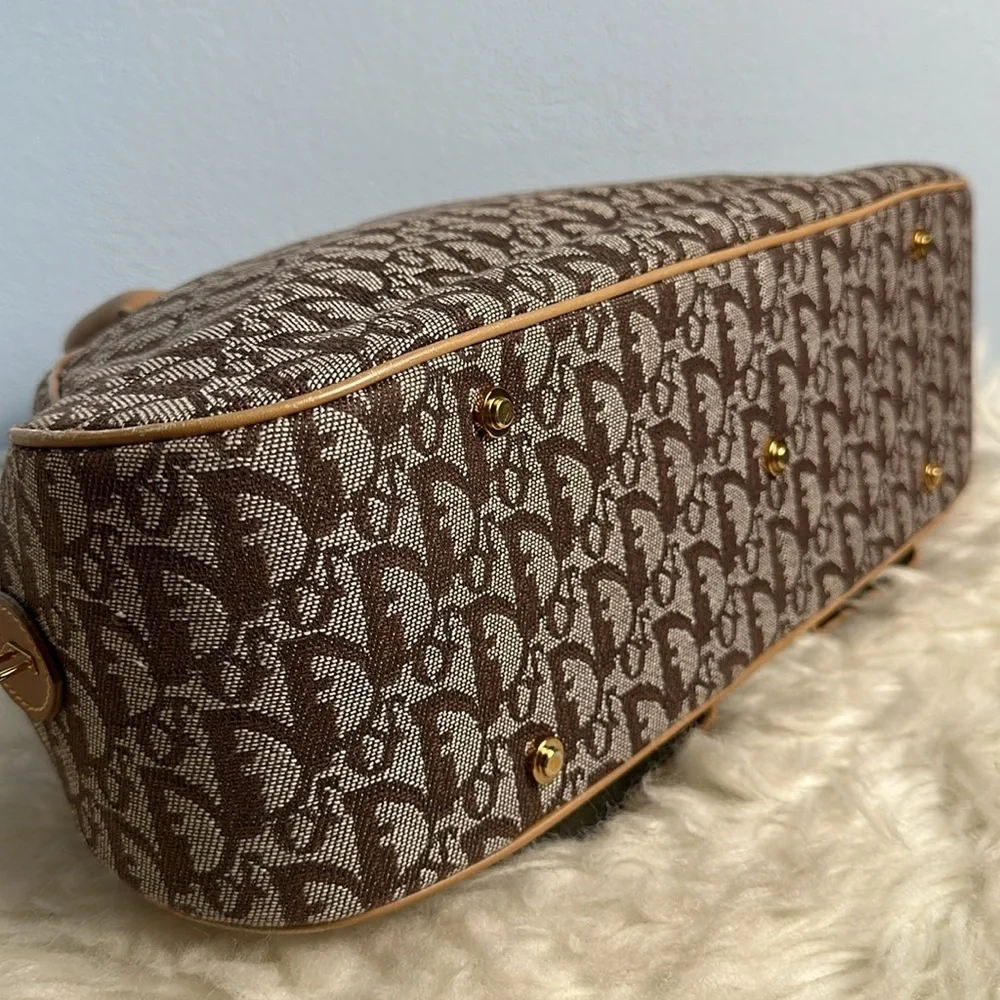 💯Authentic  Christian Dior Double Saddle Diorissimo Canvas & Beige Leather🍀